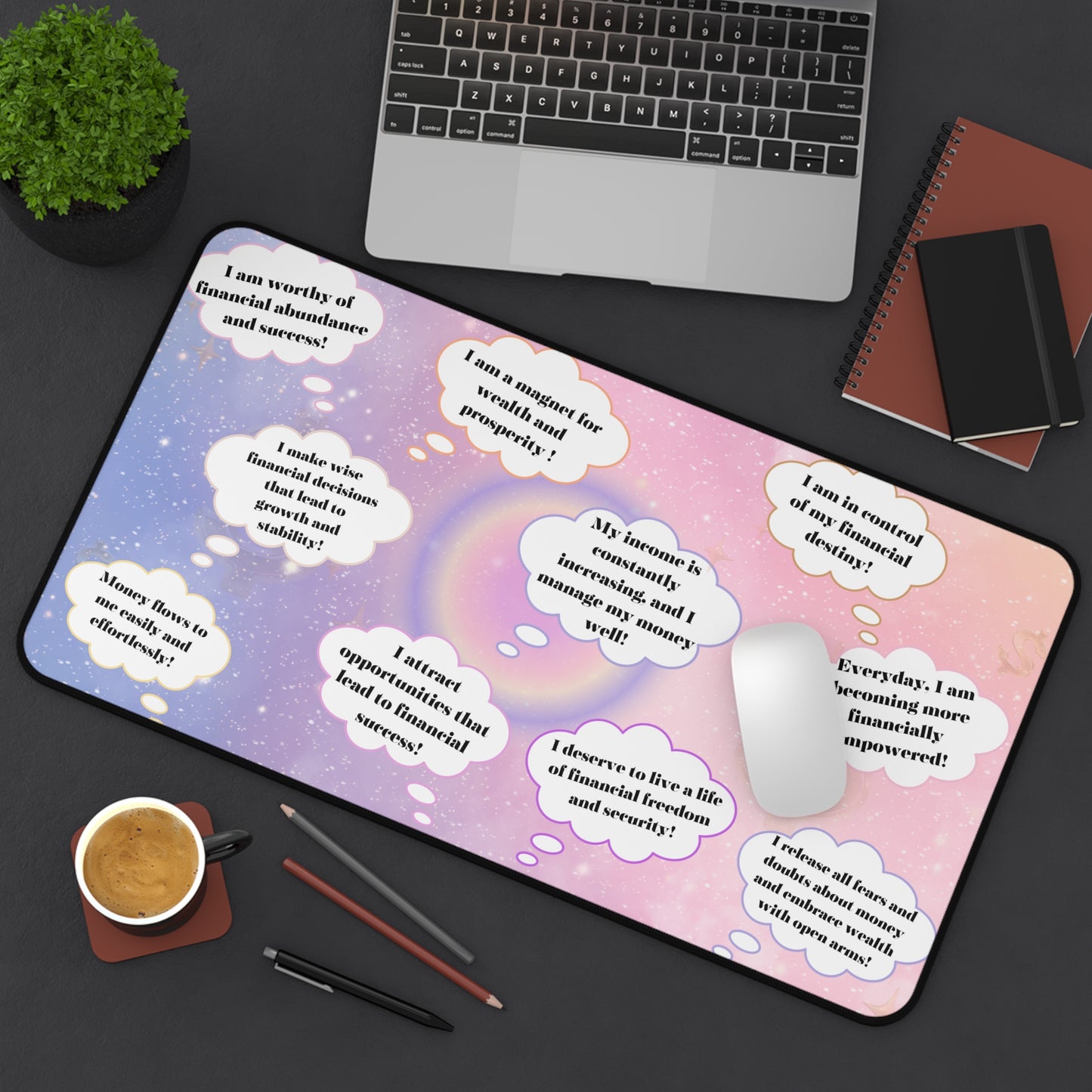 Inspirational Desk Mat - Financial Abundance & Empowerment