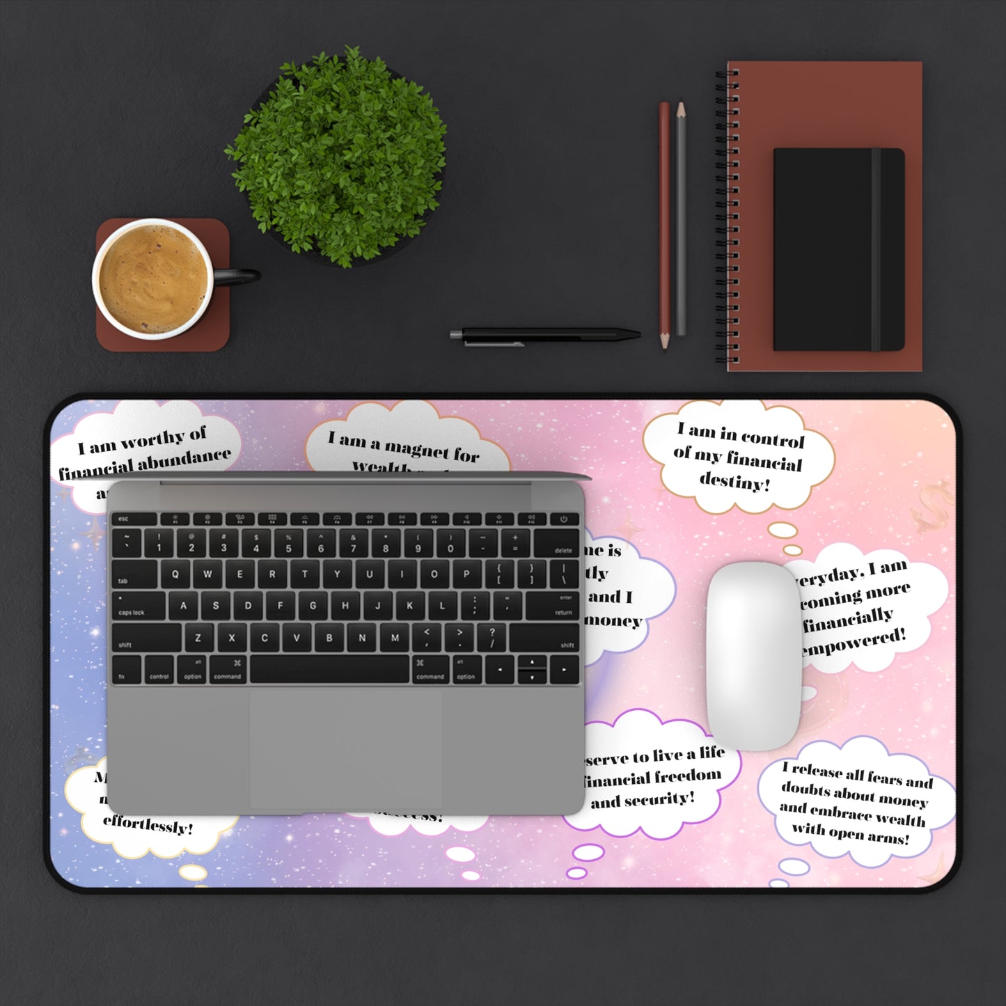 Inspirational Desk Mat - Financial Abundance & Empowerment