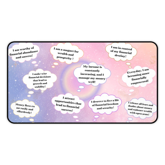 Inspirational Desk Mat - Financial Abundance & Empowerment