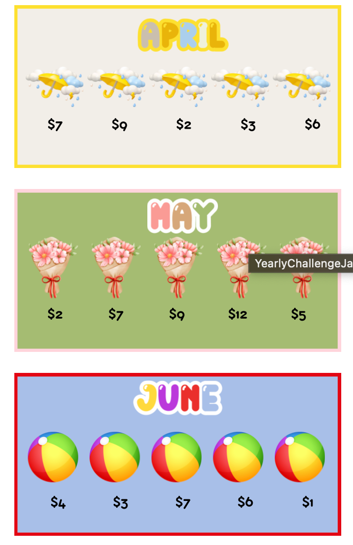 12 month savings challenge